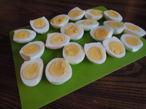 Sliced Cooked Eggs