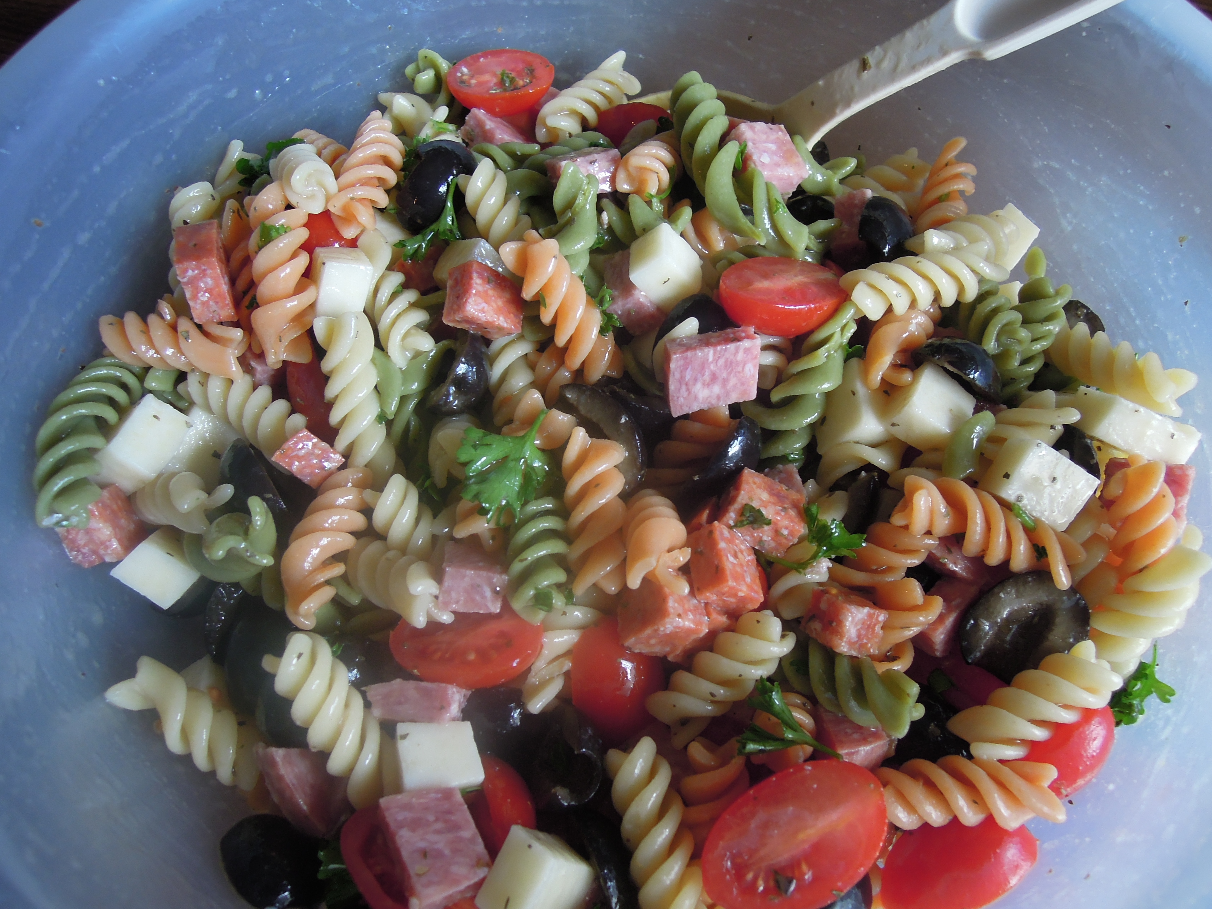 Italian pasta salad ready