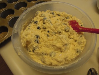 blueberry muffin dough