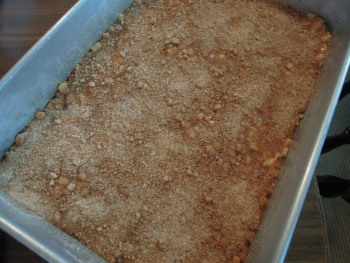 apple cake ready to bake