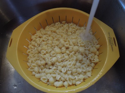 drain and rinse pasta