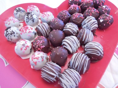 I added a white chocolate drizzle to some of the truffles.