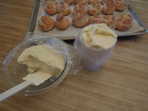 pastry cream in bag